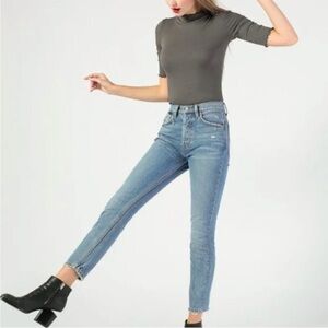 New Boyish Women High Rise Billy Distressed Skinny Jeans Crop 27